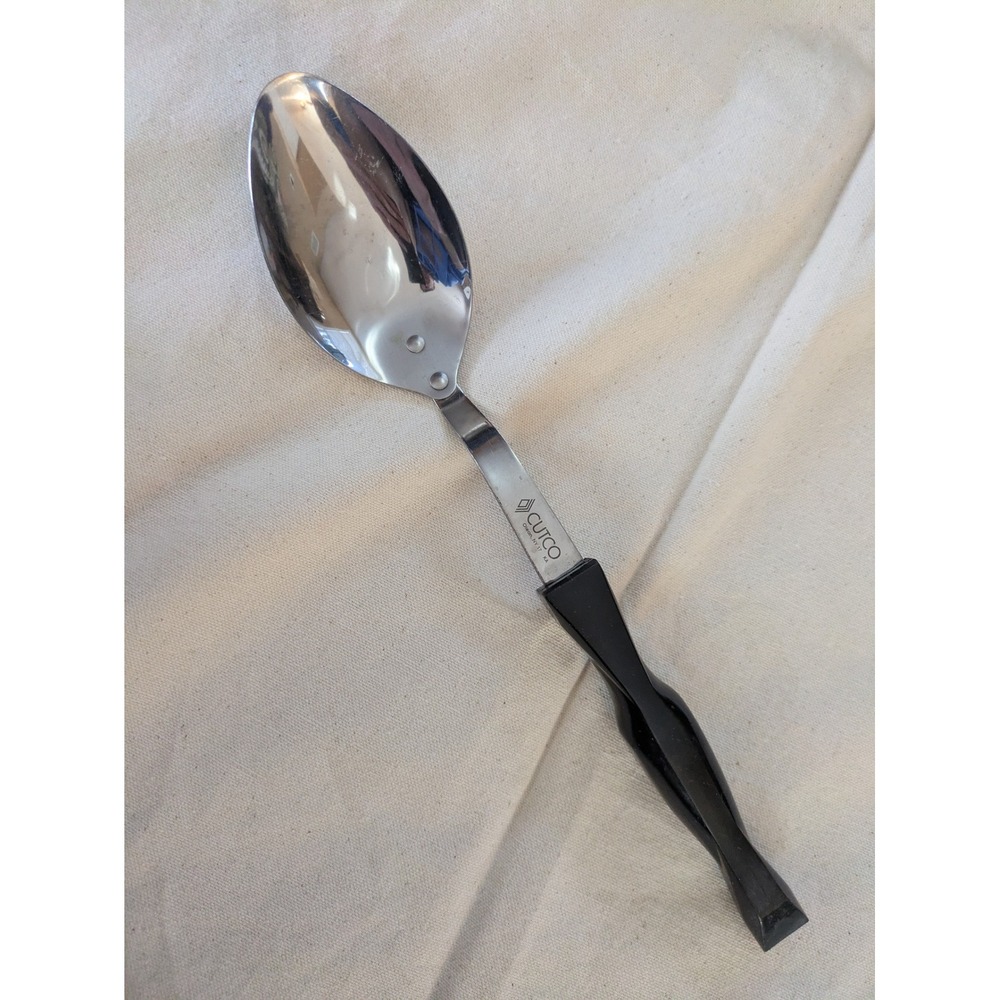 Cutco 1727 Basting Spoon Black Wedge Lock Handle Stainless Steel Olean NY‎ USA